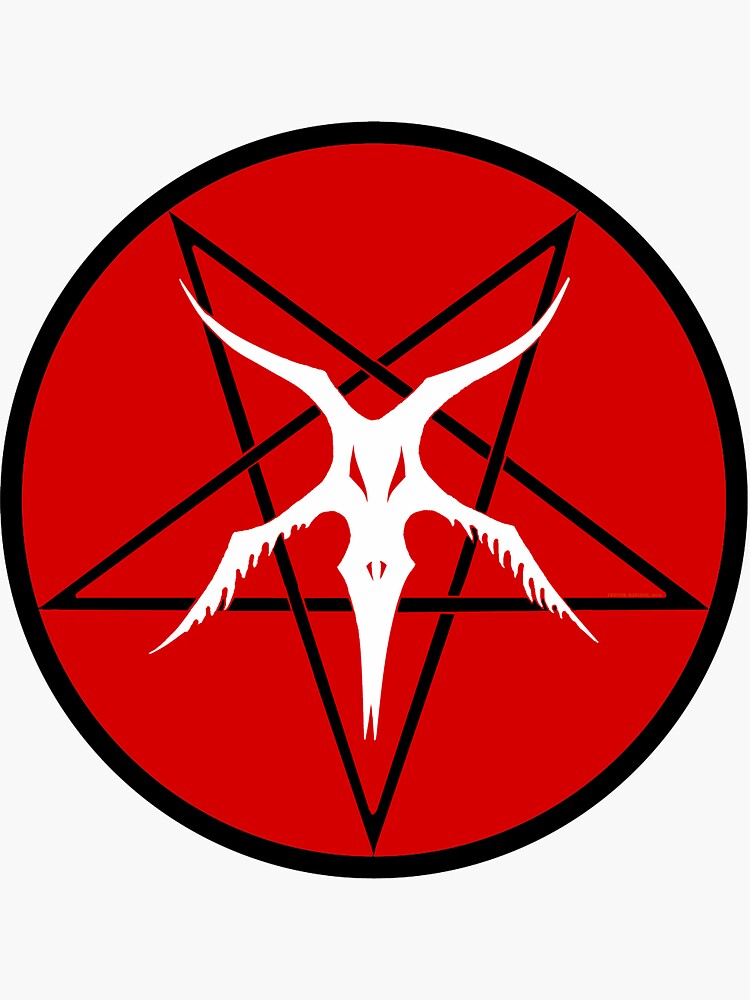 "Sigil of Baphomet (red)" Sticker by Tobias-Kane | Redbubble