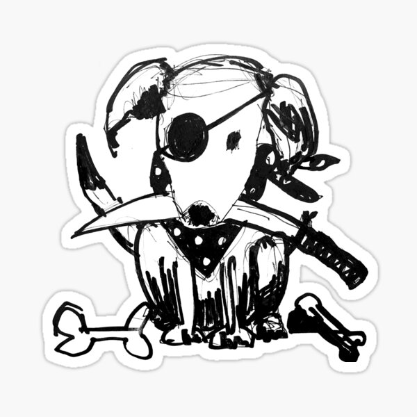 Pirate dog Sticker
