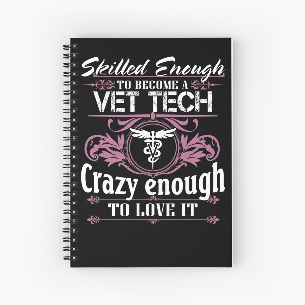 "vet tech christmas vet tech bite me vet tech gifts Veterinary T Shirts" Spiral Notebook for