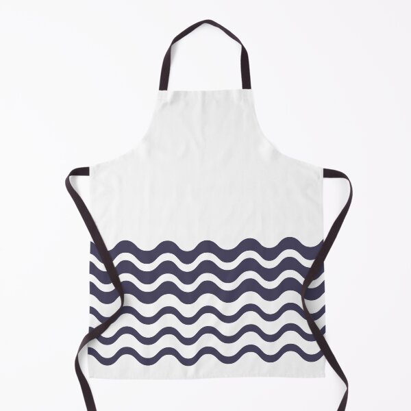 Item preview, Simple Wave Pattern | White Background & Dark Blue Lines designed and sold by ukoko.