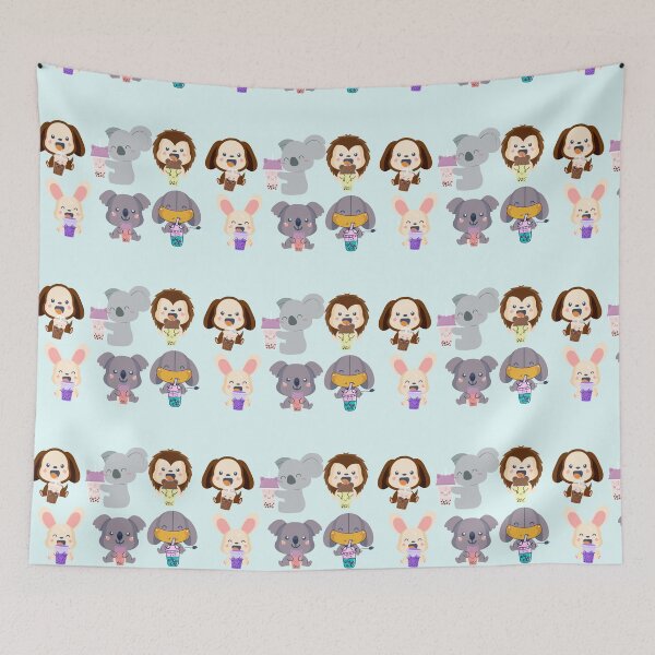 Item preview, Kawaii Animal Boba Tea cute elephant rabbit koala monkey lion designed and sold by 0umStore.