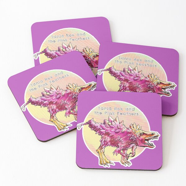 Item preview, T. Rex and the Pink Feathers designed and sold by NatRowland Art.