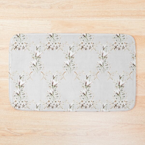 Item preview, Three flowers on light gray 3 designed and sold by WzoryOzdobne.