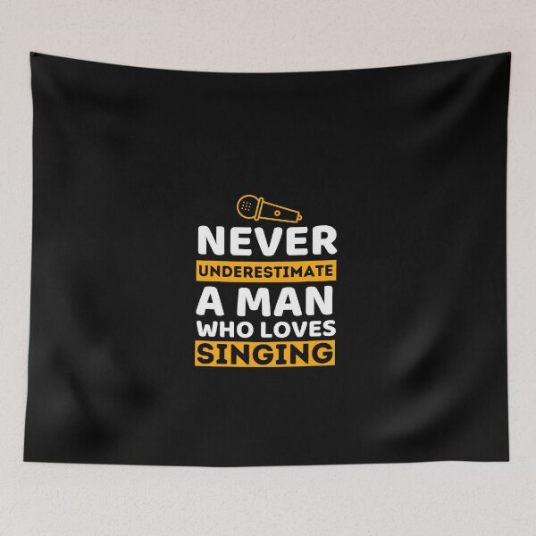 Item preview, Never Underestimate A Man Who Loves Singing designed and sold by bifkee19.