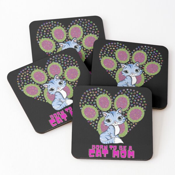 Item preview, Born to be Cat Mom t-shrt designed and sold by PRINTABLE SHELF.