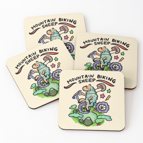 Item preview, Flying Cloud Mountain Biking Sheep (Rainbow) designed and sold by ShelliesWorld.