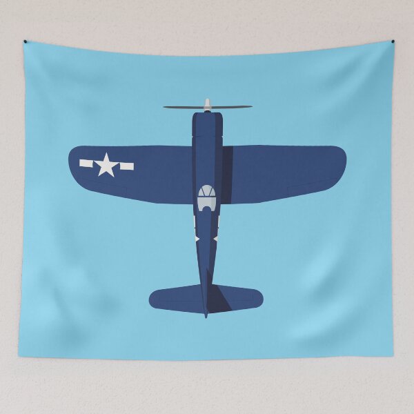 Item preview, F4U WWII Fighter Aircraft - Blue designed and sold by VoodooCircus.