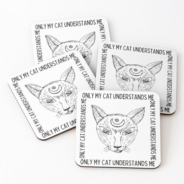 Item preview, Only My Cat Understands Me - Black Cat designed and sold by Pandoras-Boxx.