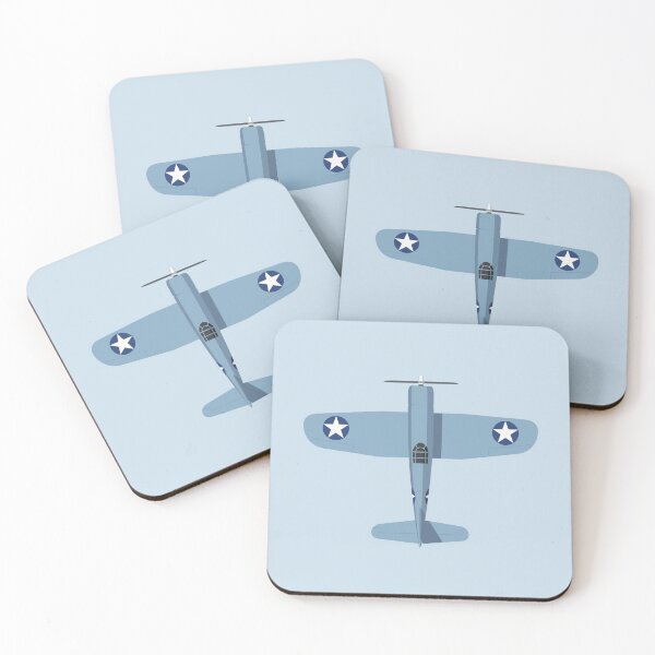 Item preview, F4U WWII Fighter Aircraft - Grey designed and sold by VoodooCircus.