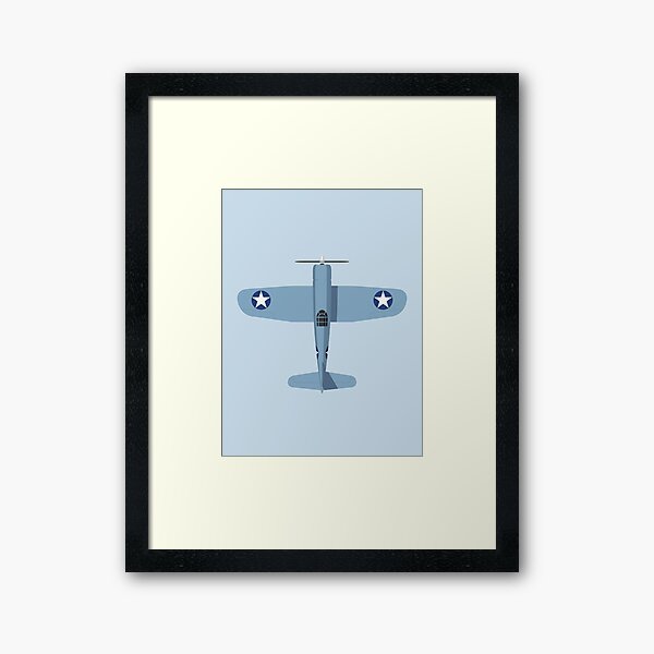 Vista previa del artículo con la obra «F4U WWII Fighter Aircraft - Grey», diseñado y vendido por VoodooCircus.