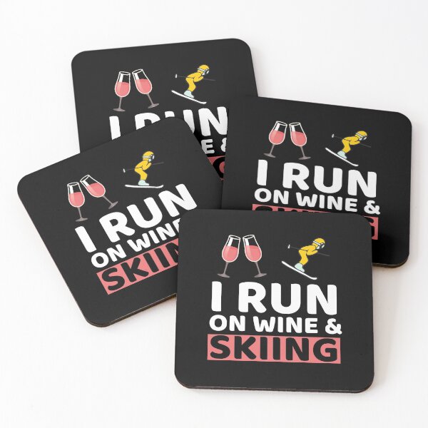 Item preview, I Run On Wine & Skiing designed and sold by bifkee19.