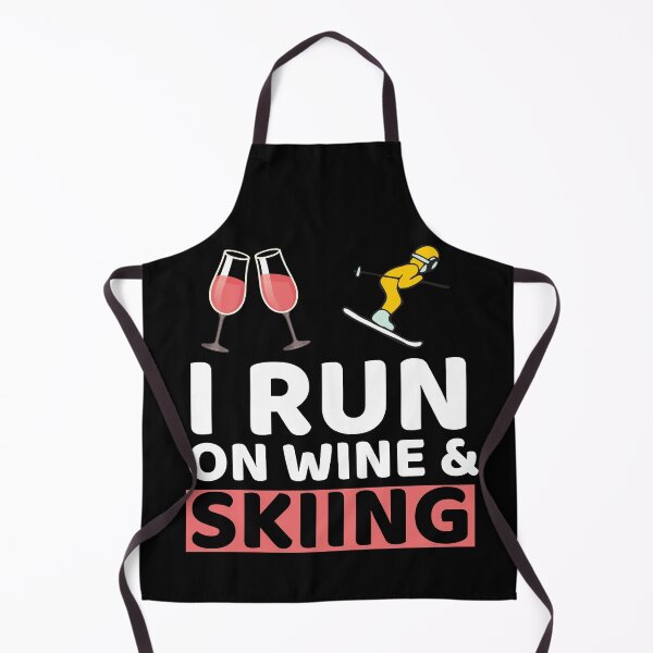Item preview, I Run On Wine & Skiing designed and sold by bifkee19.