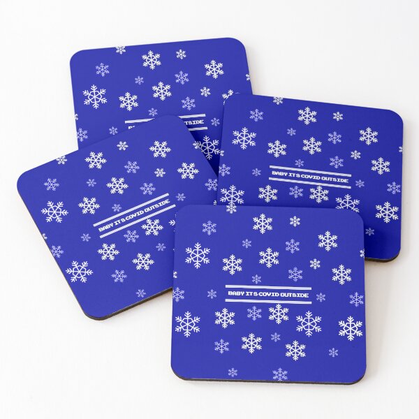Item preview, Baby its COVID outside - Christmas winter night and White snowflake edition (baby its cold outside funny pun) designed and sold by Deegital18.