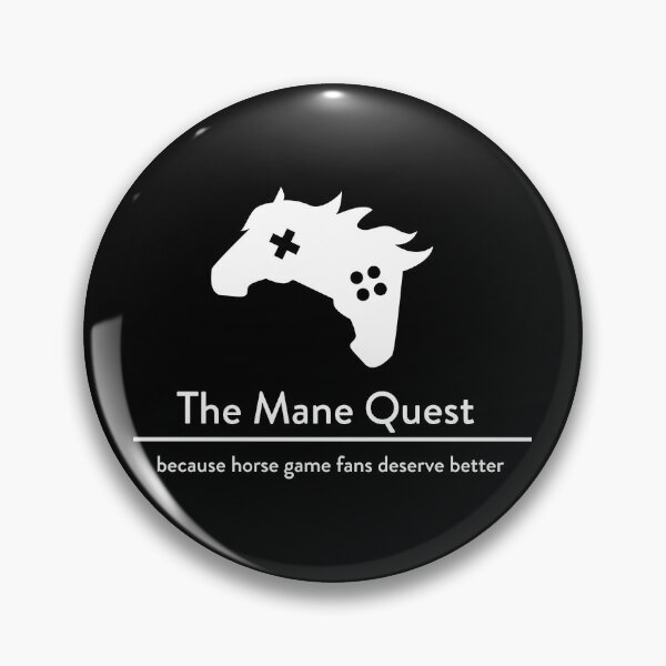 Item preview, The Mane Quest - horse game fans deserve better (white on black) designed and sold by TheManeQuest.