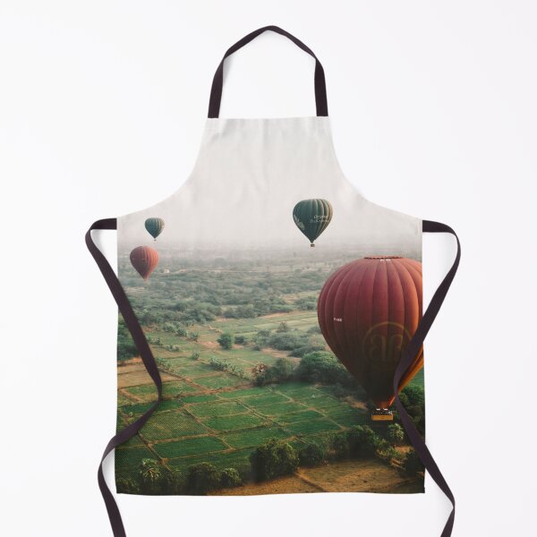 Item preview, hot air balloon flies over the field designed and sold by SLNDY.