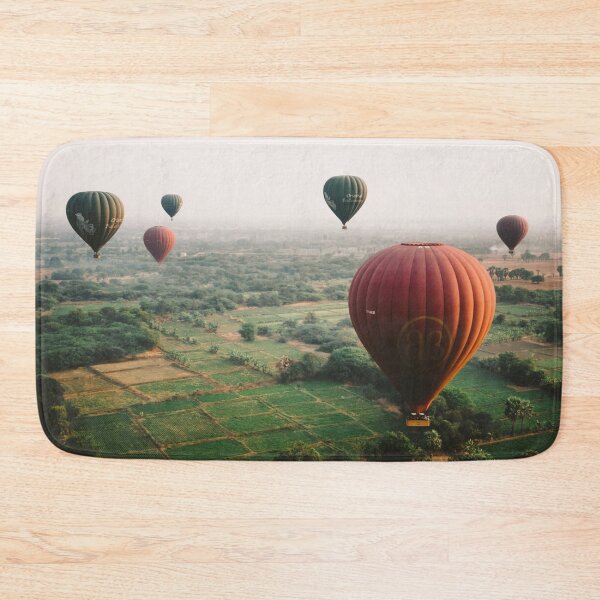 Item preview, hot air balloon flies over the field designed and sold by SLNDY.