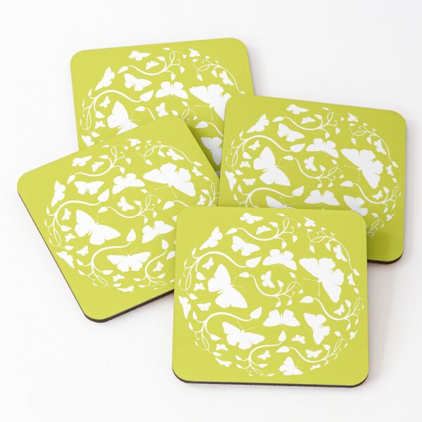 Item preview, Butterfly World - White on Green designed and sold by AnthonyZed.