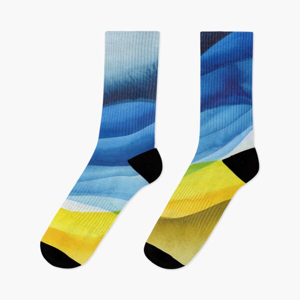 Item preview, waves: blue and yellow designed and sold by kosarandrea.