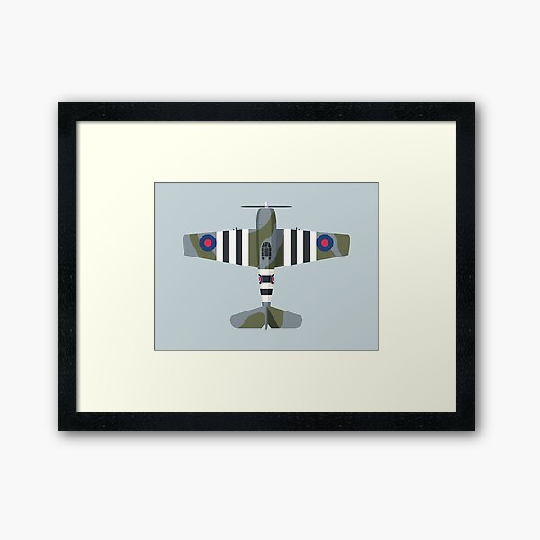 Vista previa del artículo con la obra «F6F WWII Fighter Aircraft - Landscape English», diseñado y vendido por VoodooCircus.