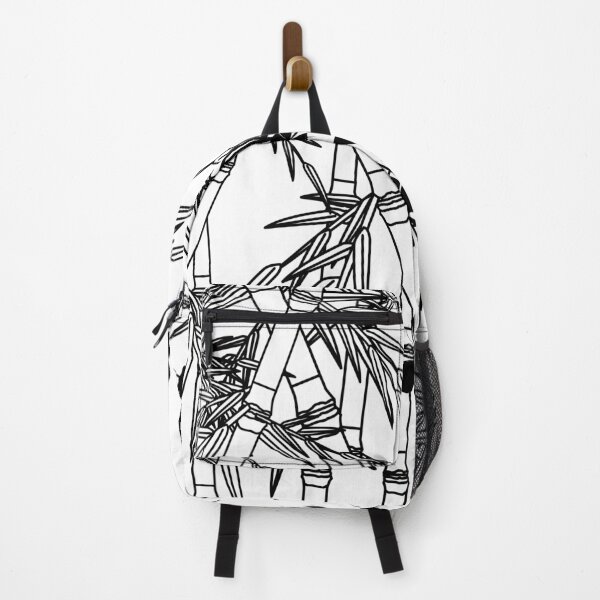 Item preview, Minimalist Floral Line Art Pattern With Bambu Leaves & Butterfly Design | Black And  White designed and sold by ukoko.