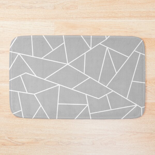 Item preview, White Mosaic Lines On Silver Gray designed and sold by rewstudio.