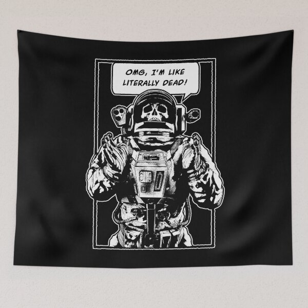 Item preview, OMG I'm Like Literally Dead Goth Skull Astronaut designed and sold by GrandeDuc.