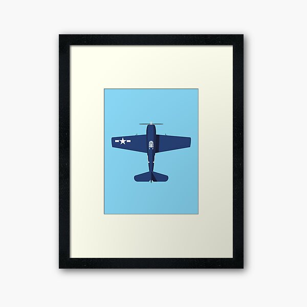 Vista previa del artículo con la obra «F6F WWII Fighter Aircraft - Blue», diseñado y vendido por VoodooCircus.