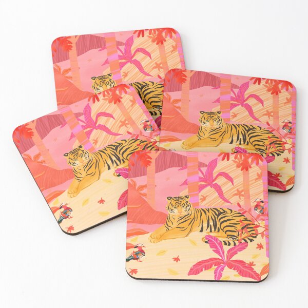 Item preview, Tiger and Mandarin Ducks designed and sold by SunLee Art.