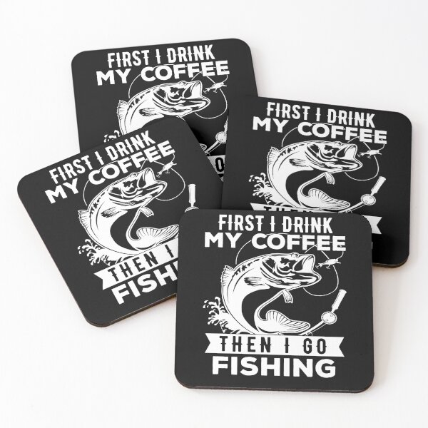 Item preview, First I Drink Coffee Then i Go Fishing | Funny Coffee and Fishing Lover | Running on Caffeine and Fishing   designed and sold by Noahlaz.