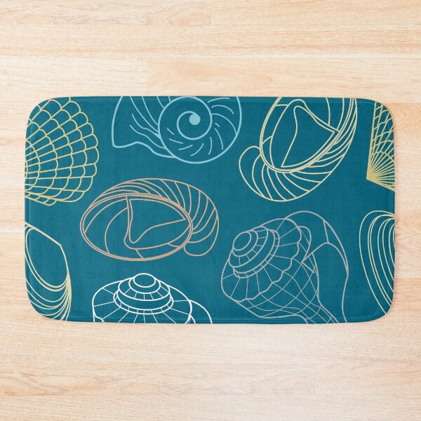 Item preview, Blue Ocean Shell Pattern designed and sold by lanolga.