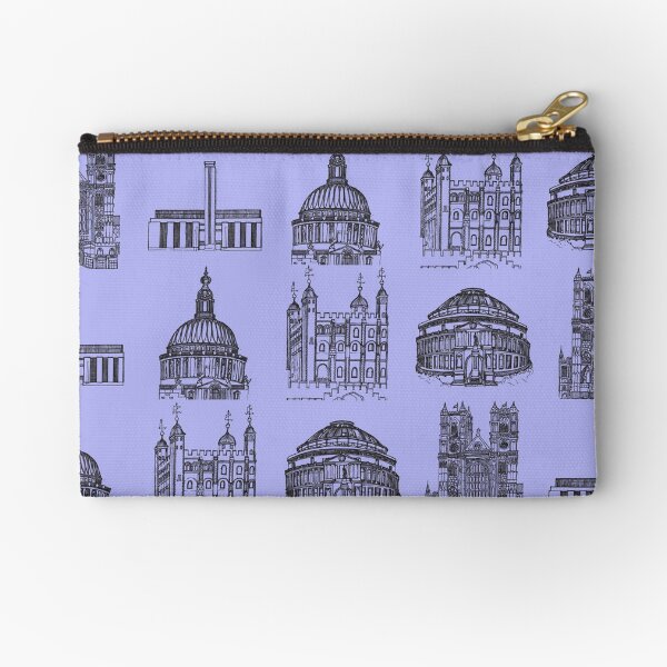 Old London Architecture (Lavender) Zipper Pouch