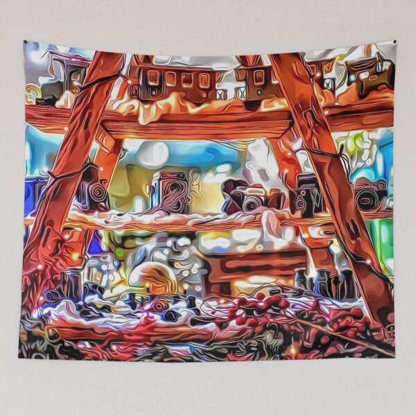 Item preview, Trains and Gifts Through Storefront Window designed and sold by RitaMaye.
