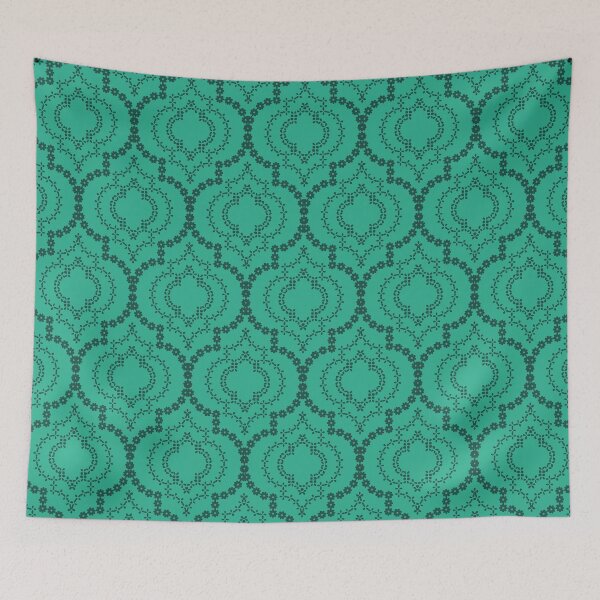 Item preview, geometric ornament with small flowers designed and sold by rysunki-malunki.