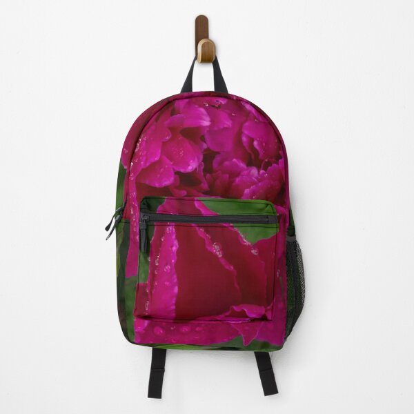 Item preview, Garnet and Emerald -  Jewel Toned Raindrops on Peony Blooms designed and sold by Georgia Mizuleva.