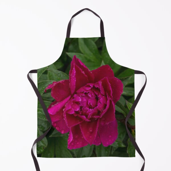 Item preview, Garnet and Emerald - Jewel Toned Raindrops on Peony Blooms designed and sold by Georgia Mizuleva.