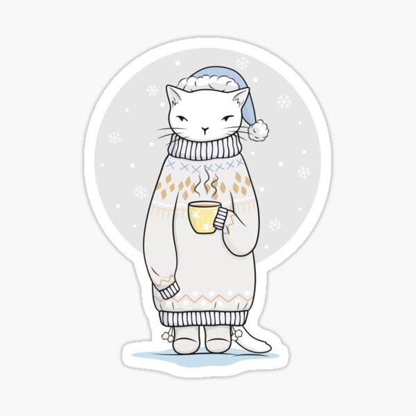 Tea break and sweater weather are perfect together Sticker