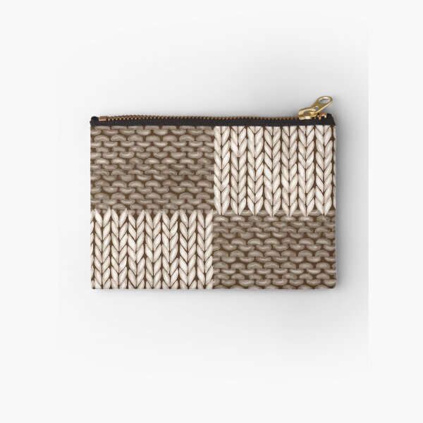 Item preview, Beige gray patchwork checkered realistic knitted seamless pattern designed and sold by olgersart.