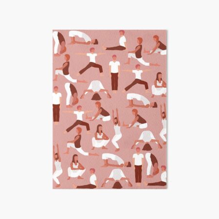 Yoga poses for Root Chakra YogaMap RED Art Board Print