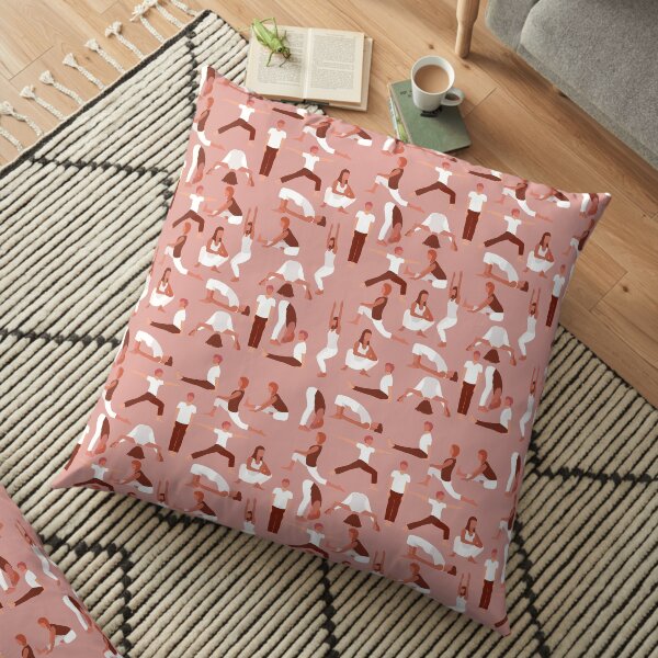 Yoga poses for Root Chakra YogaMap RED Floor Pillow