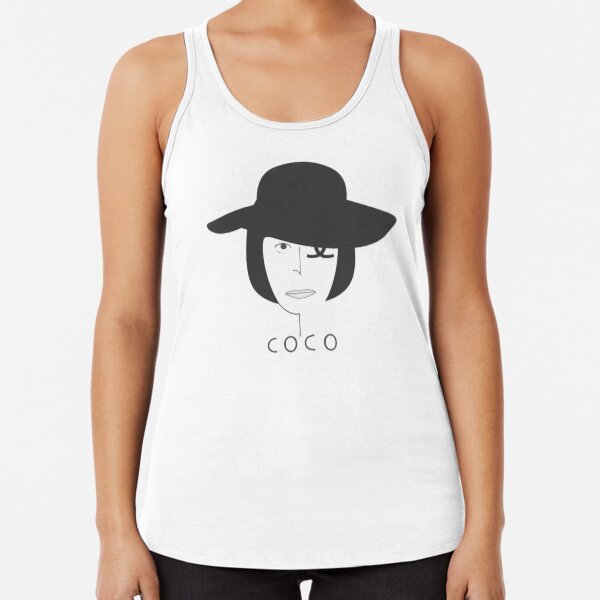 coco chanel fashion girly gift Racerback Tank Top
