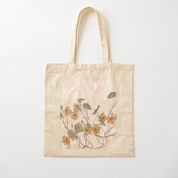 Winding - floral watercolour Cotton Tote Bag