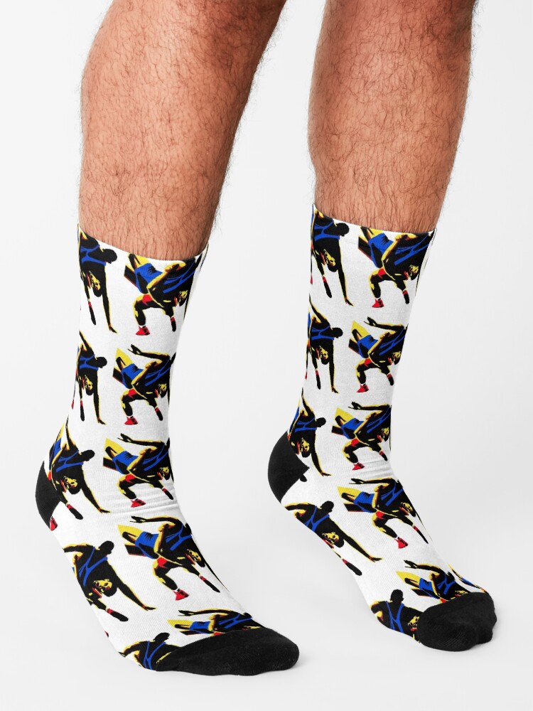 "Two Wrestlers at a Competition " Socks by MUZA9 Redbubble