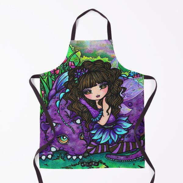 Item preview, Fairy Girl and Dragon Whimsical Nature Scene Fantasy Art designed and sold by hannahlynnart.