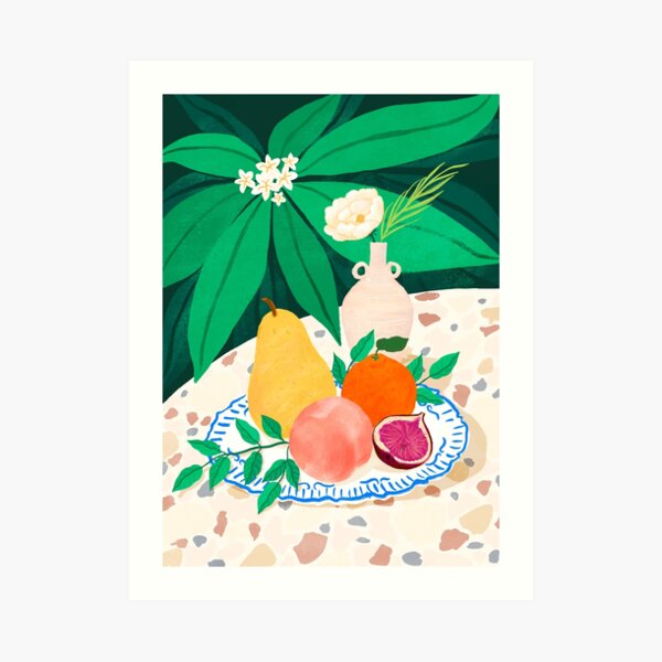 Fruits and Flower Art Print
