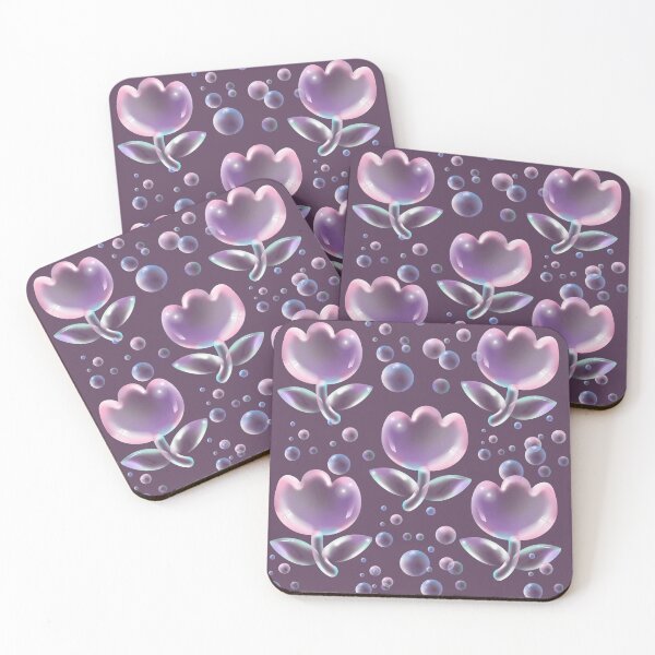 Item preview, Glowing flowers and floating bubbles designed and sold by Sonia dutta_art.