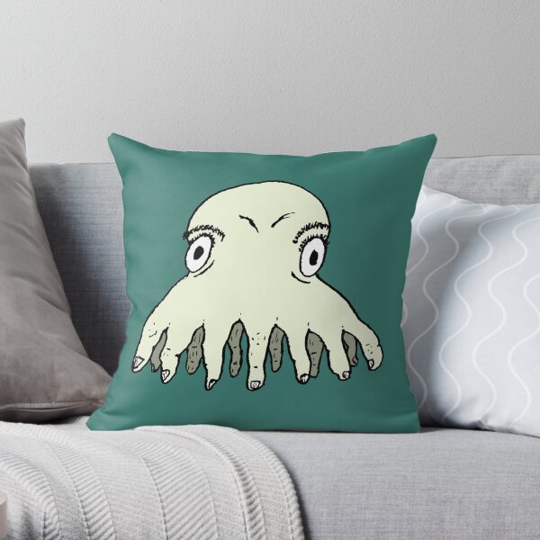 Hand Squid Throw Pillow