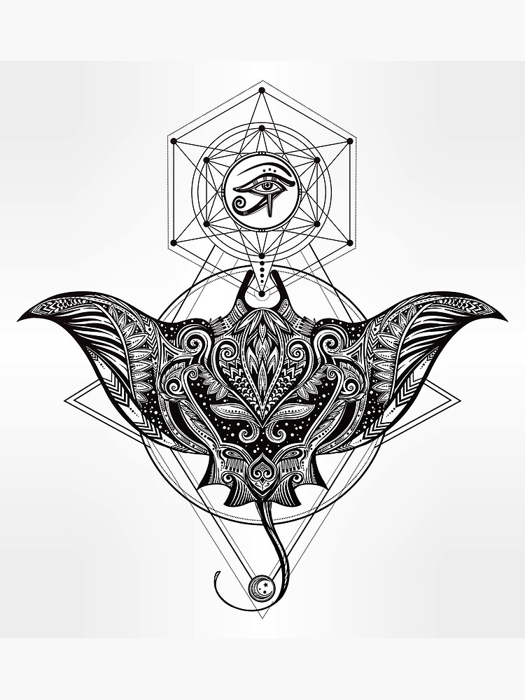 Premium Vector | Stingray polynesian tattoo design aboriginal samoan style  illustration eps10
