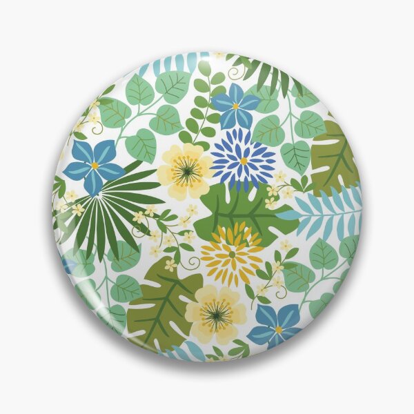 Item preview, Tropical Blue and Yellow Floral designed and sold by Barbara Pixton.