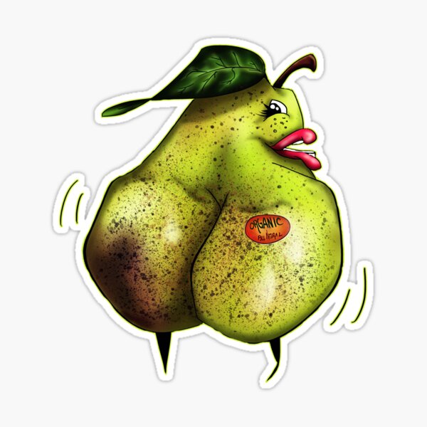 Cartoon Big Booty Pear: Jiggle your Wiggle Leggings for Sale by