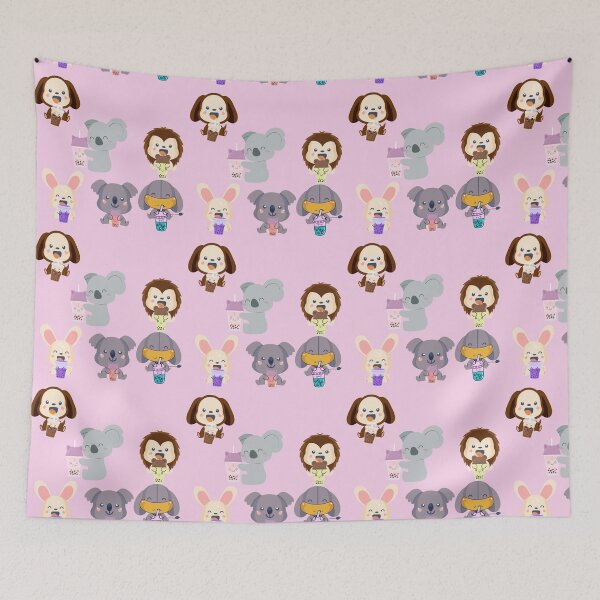 Item preview, Kawaii Animal Boba Tea cute elephant rabbit koala monkey lion designed and sold by 0umStore.